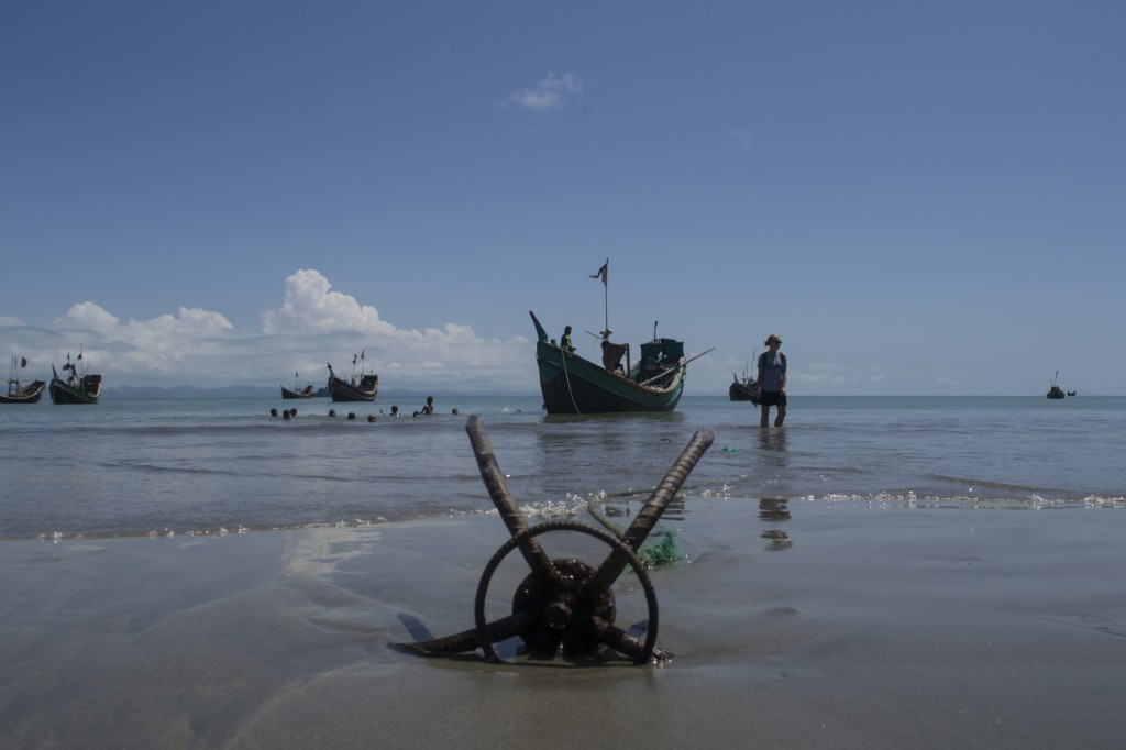 Saint Martin's Island beach fishing boats Bangladesh