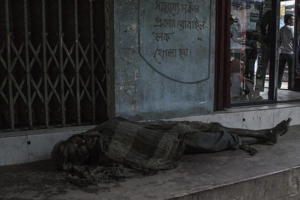 Homeless man, Bangladesh 
